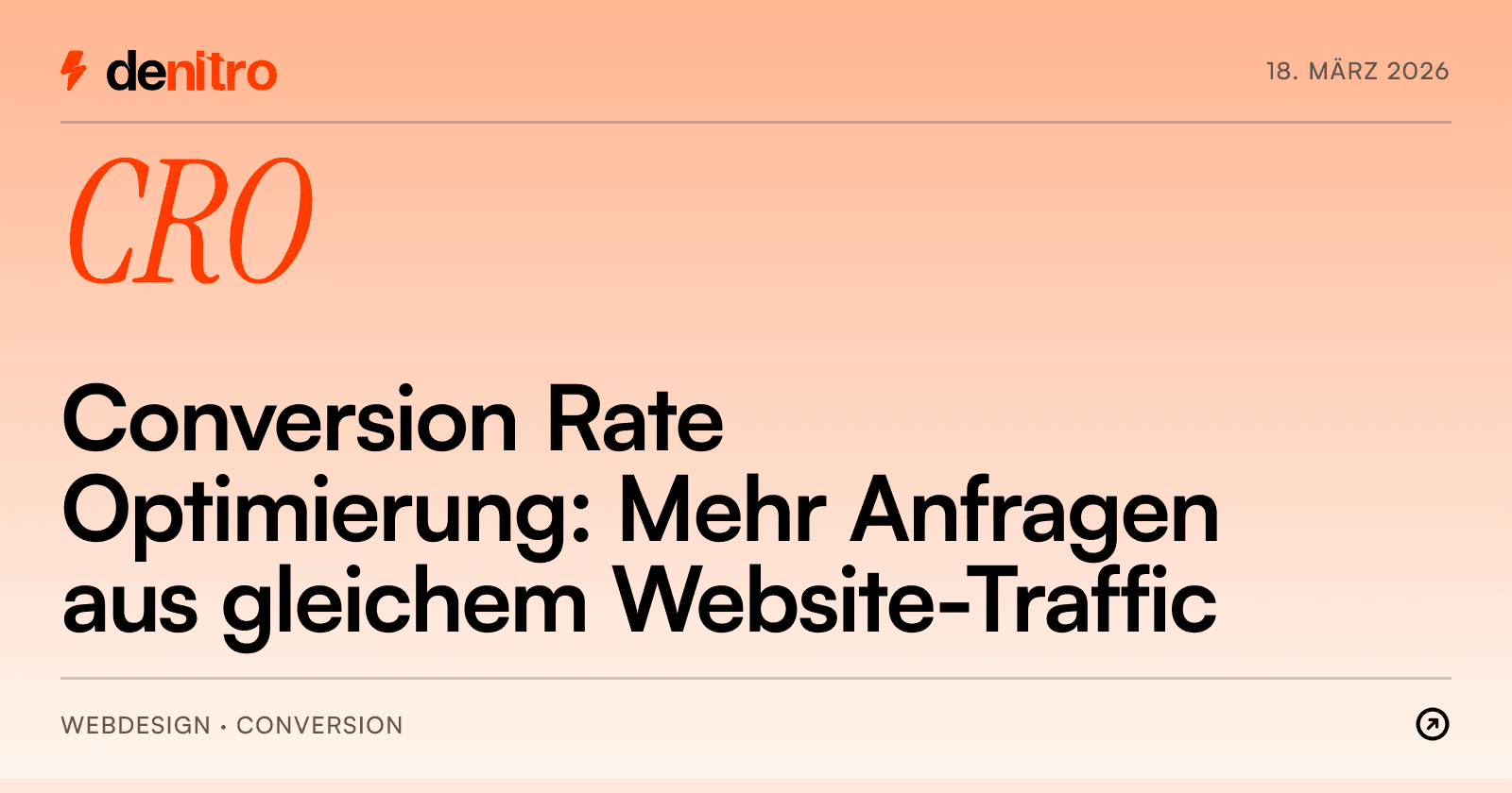 Conversion Rate Optimierung: Mehr Anfragen aus gleichem Website-Traffic