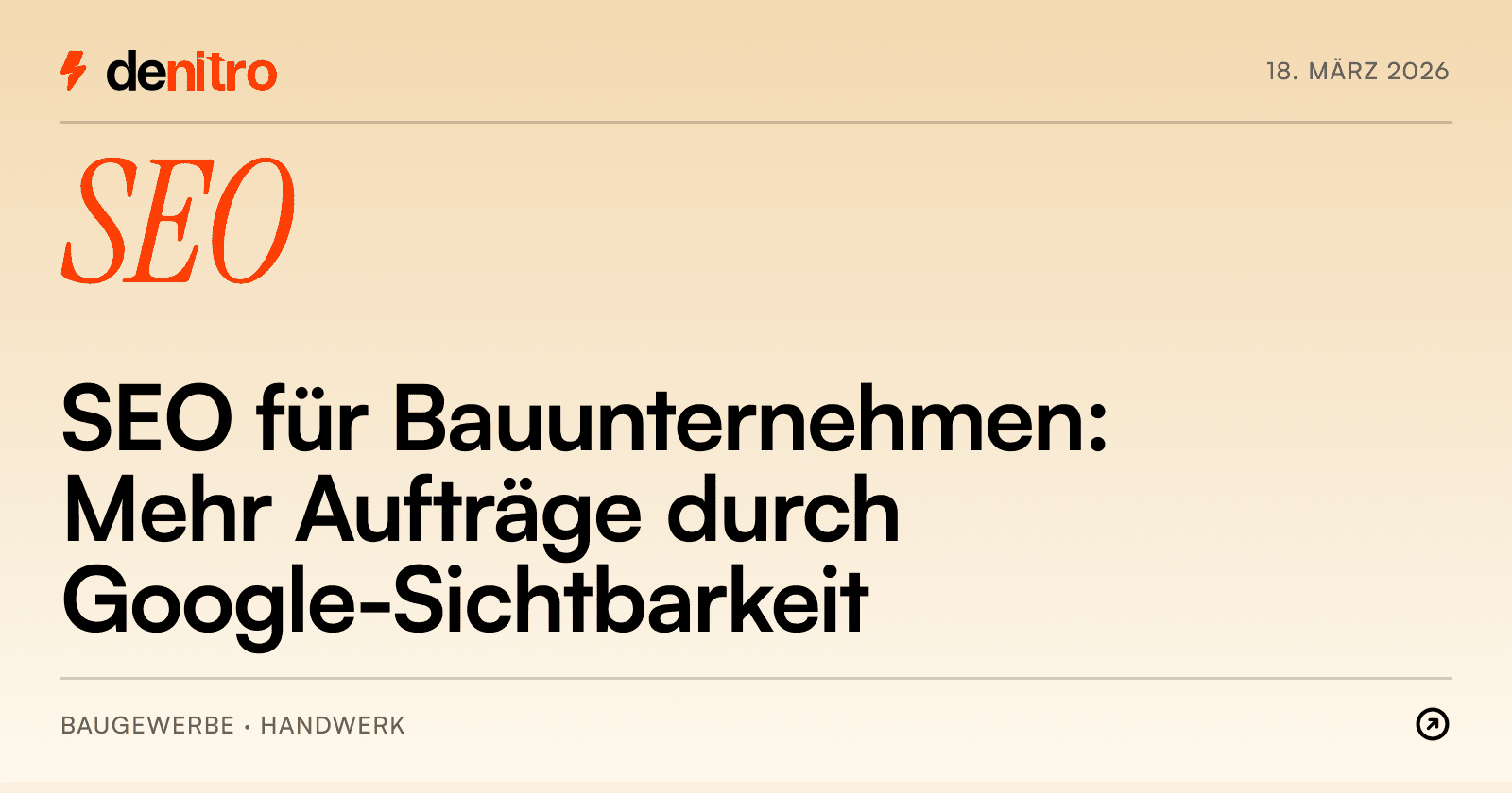 SEO für Bauunternehmen: Mehr Aufträge durch Google-Sichtbarkeit