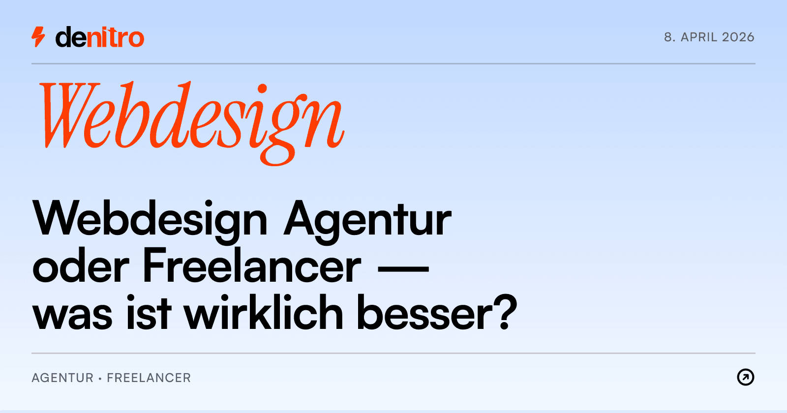 Webdesign Agentur oder Freelancer — was ist wirklich besser?