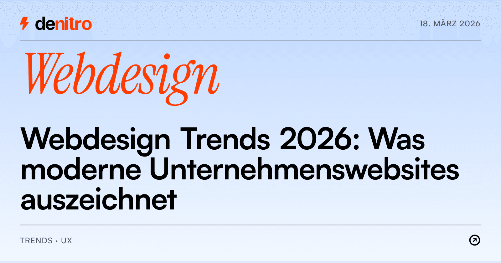 Webdesign Trends 2026: Was moderne Unternehmenswebsites auszeichnet