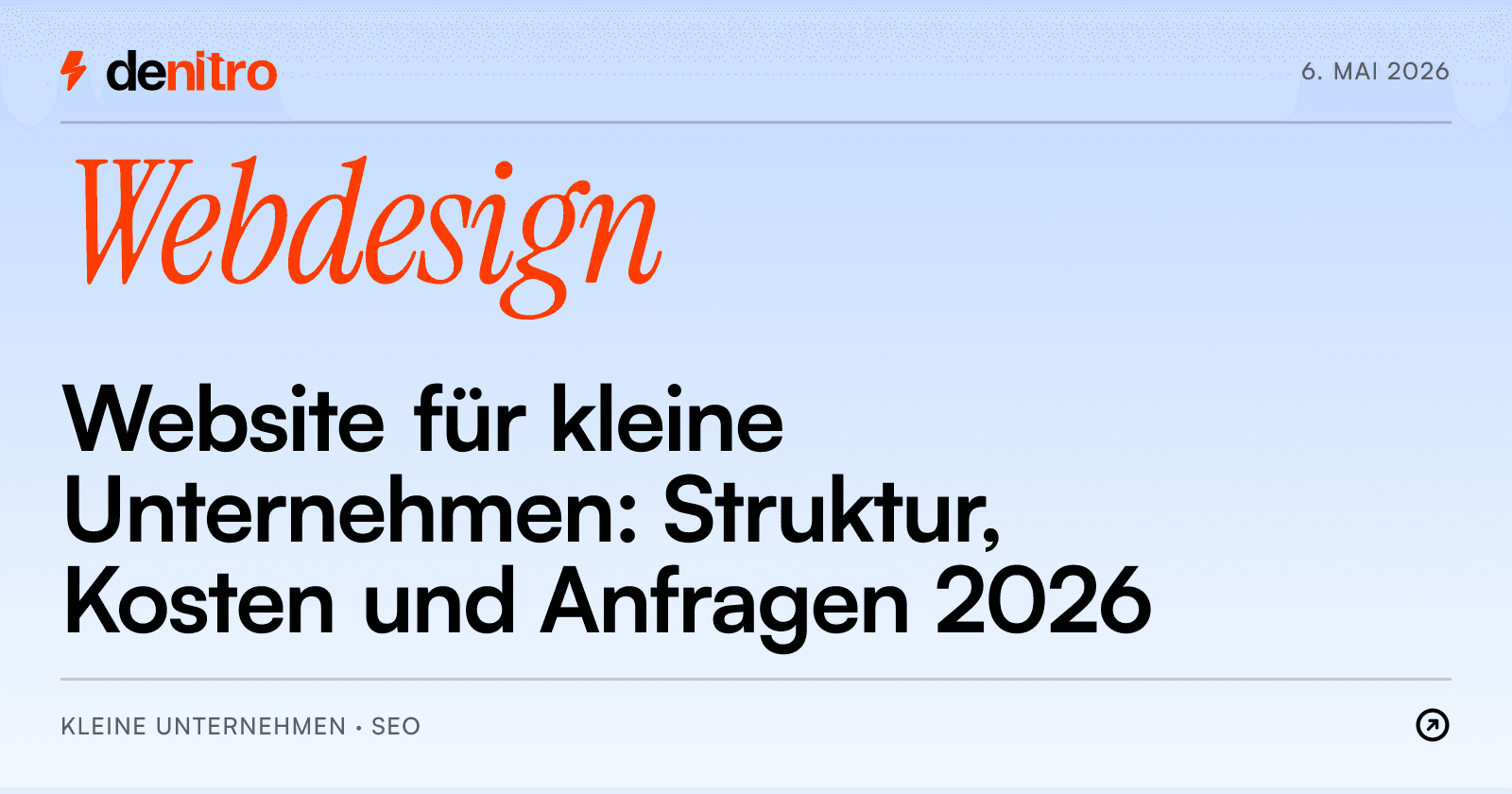 Website für kleine Unternehmen: Struktur, Kosten und Anfragen 2026
