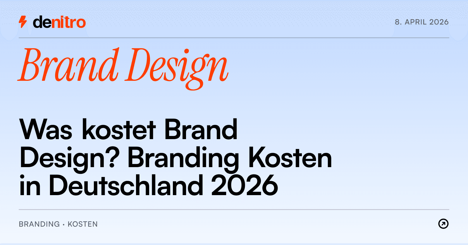 Was kostet Brand Design? Branding Kosten in Deutschland 2026
