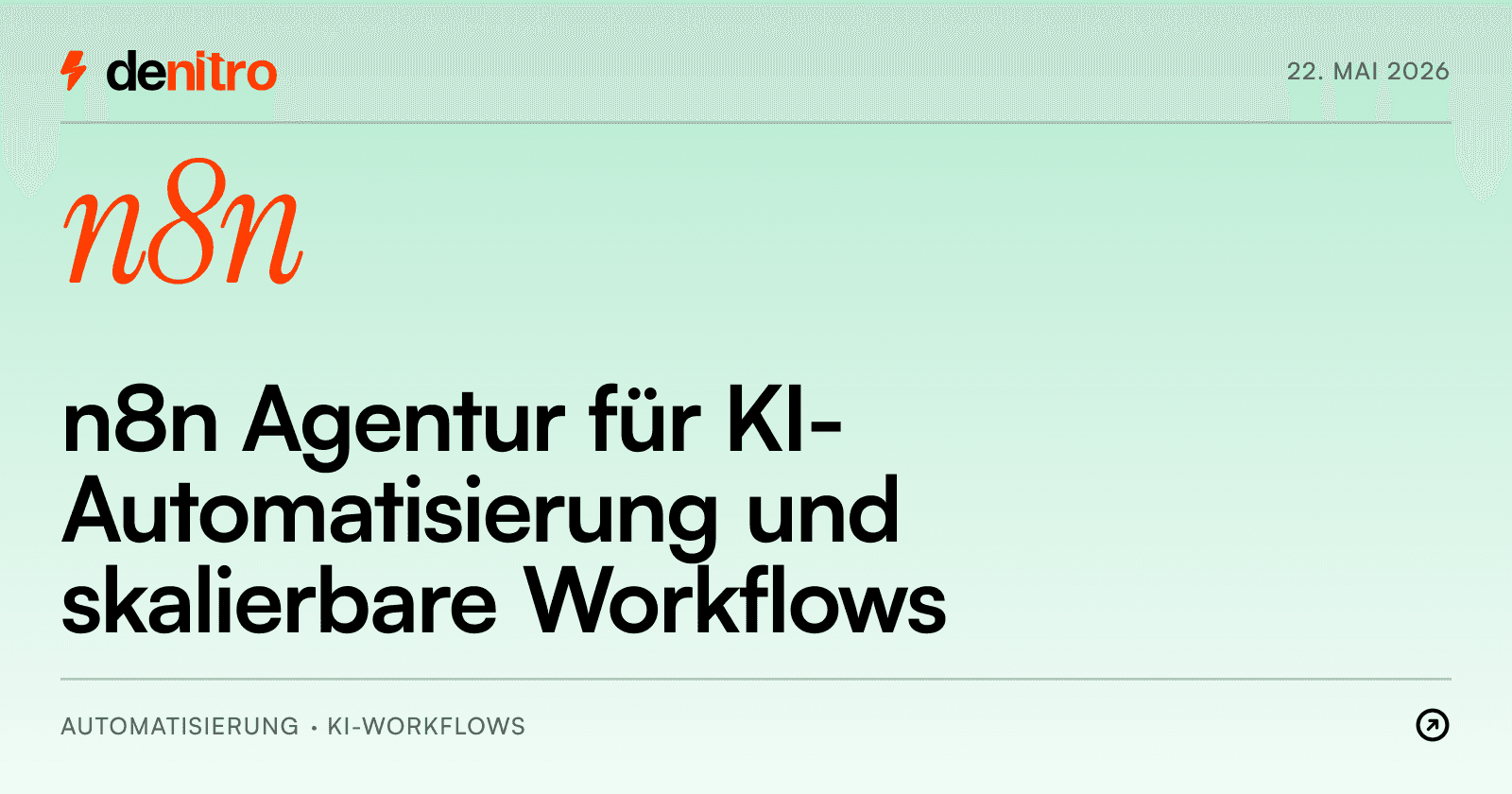 n8n Agentur für KI-Automatisierung und skalierbare Workflows