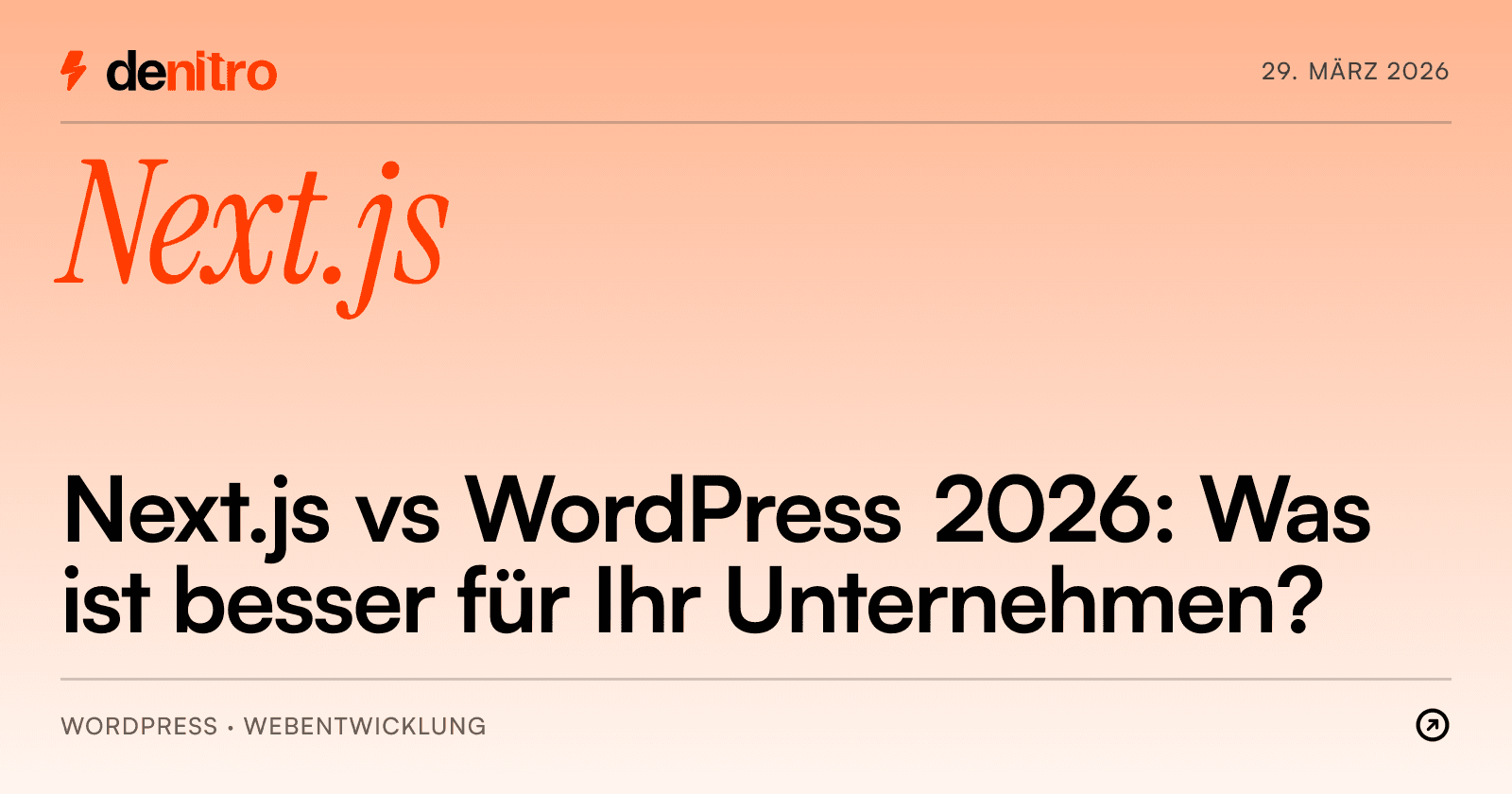 Next.js vs WordPress 2026: Was ist besser für Ihr Unternehmen?