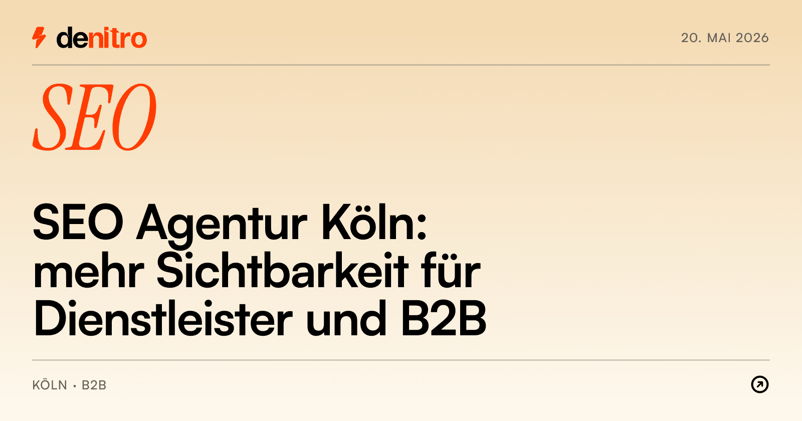 SEO Agentur Köln: mehr Sichtbarkeit für Dienstleister und B2B