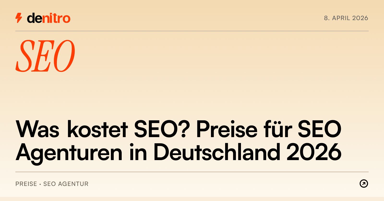 Was kostet SEO? Preise für SEO Agenturen in Deutschland 2026