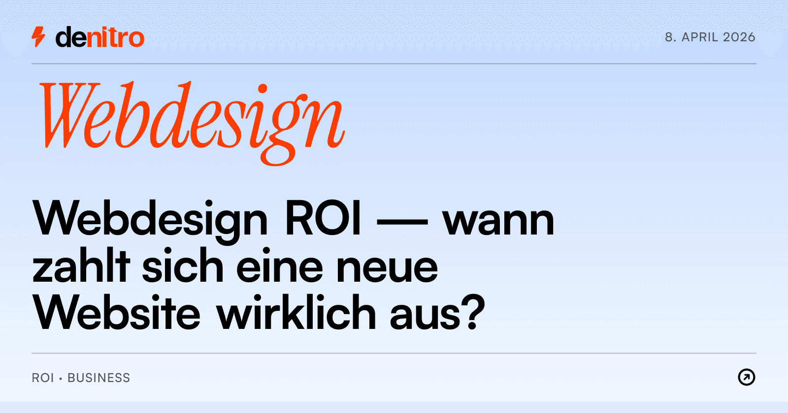 Webdesign ROI — wann zahlt sich eine neue Website wirklich aus?