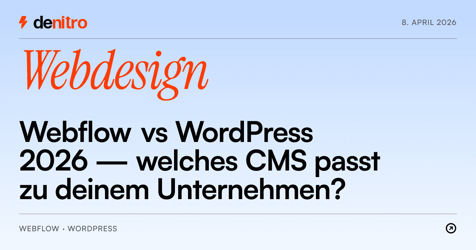 Webflow vs WordPress 2026 — welches CMS passt zu deinem Unternehmen?