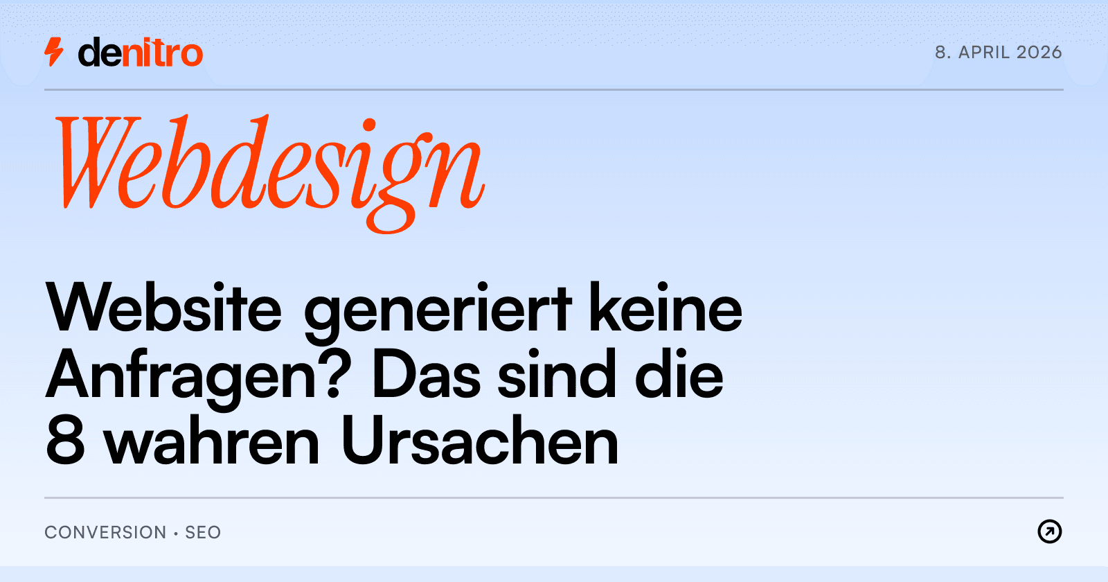 Website generiert keine Anfragen? Das sind die 8 wahren Ursachen