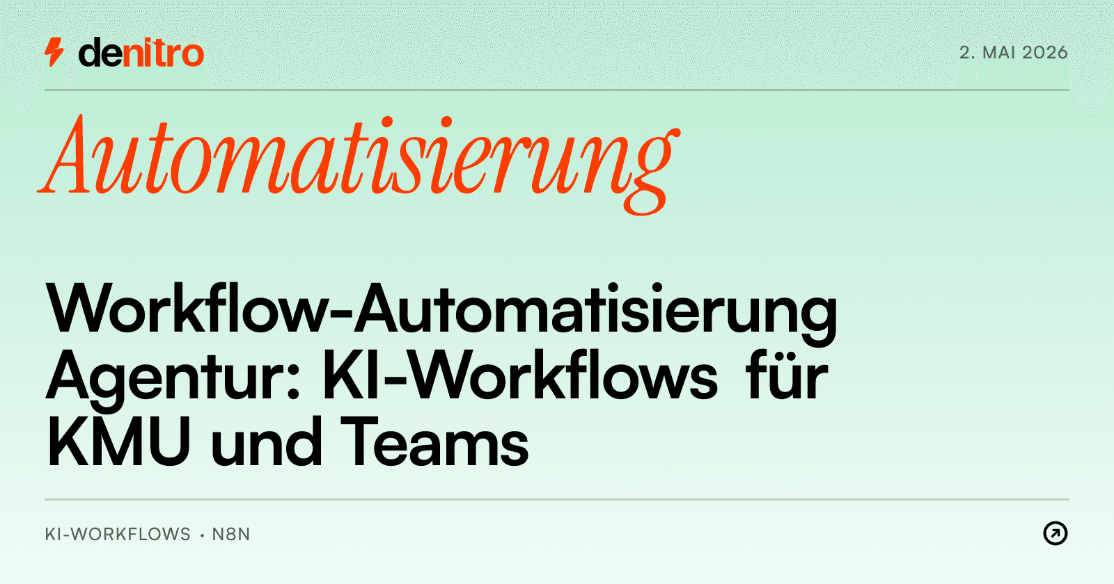 Workflow-Automatisierung Agentur: KI-Workflows für KMU und Teams