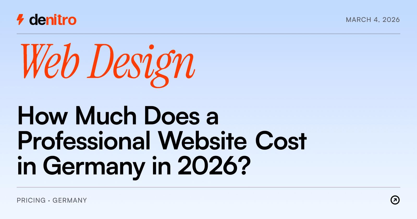 How Much Does a Professional Website Cost in Germany in 2026?