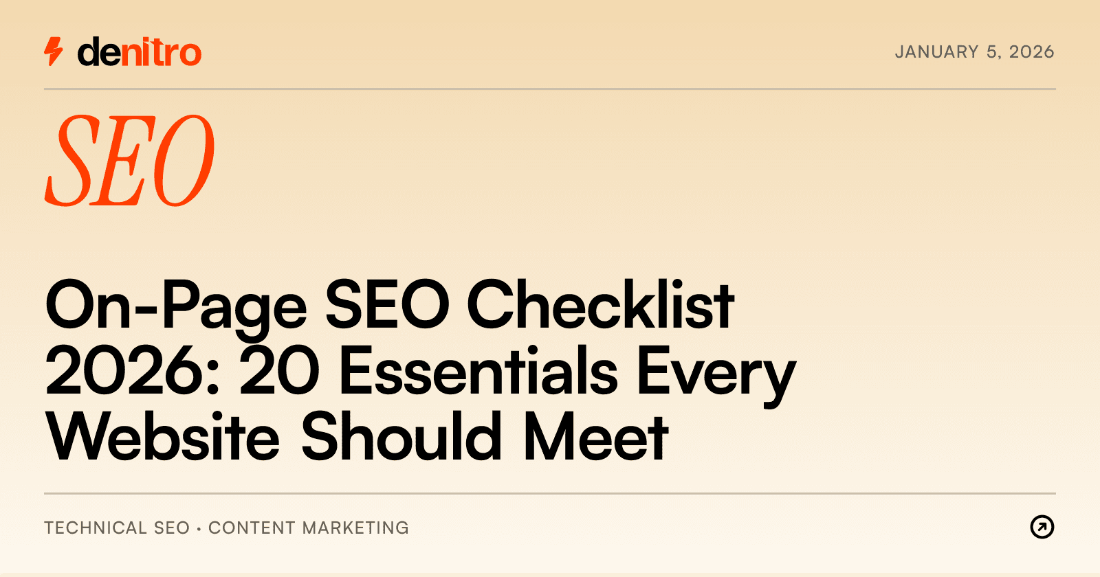 On-Page SEO Checklist 2026: 20 Essentials Every Website Should Meet