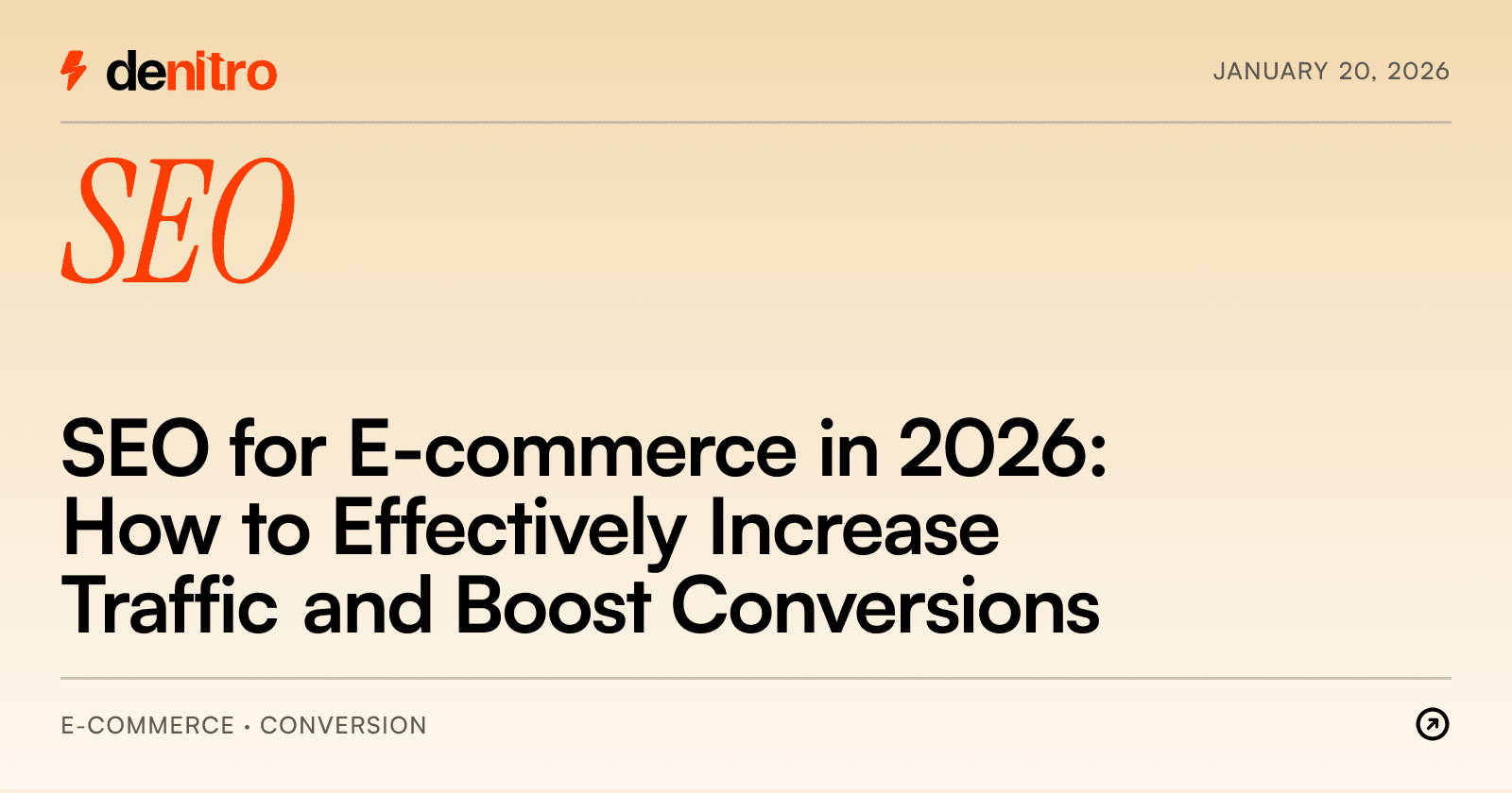 SEO for E-commerce in 2026: How to Effectively Increase Traffic and Boost Conversions