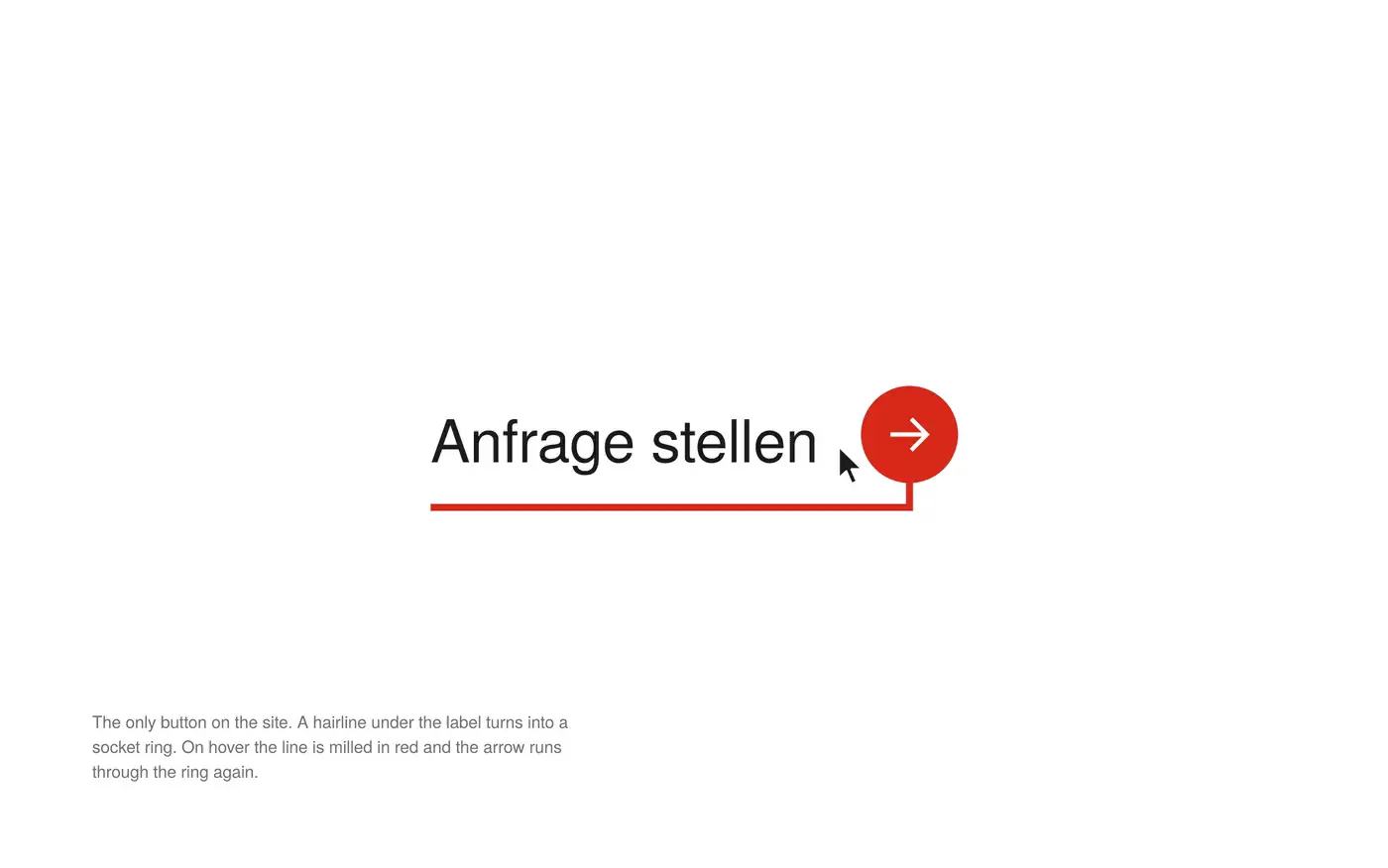 The only button of the site, milled on hover